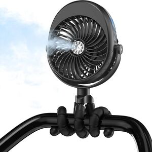 Misting Clip On Fan W/Rechargabke Battery